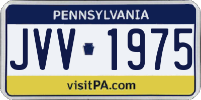 PA license plate JVV1975