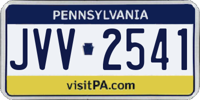 PA license plate JVV2541
