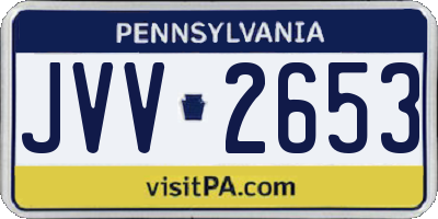 PA license plate JVV2653