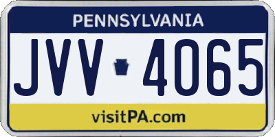 PA license plate JVV4065