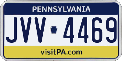 PA license plate JVV4469