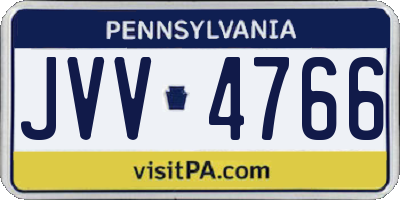 PA license plate JVV4766