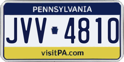 PA license plate JVV4810