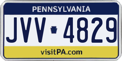 PA license plate JVV4829