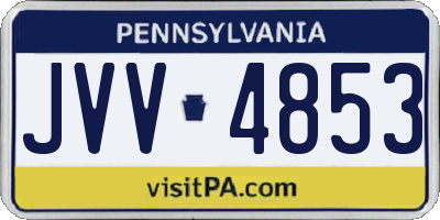 PA license plate JVV4853