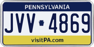 PA license plate JVV4869