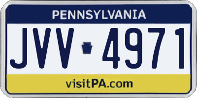 PA license plate JVV4971
