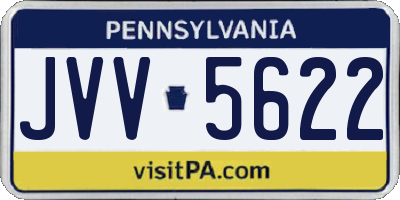 PA license plate JVV5622