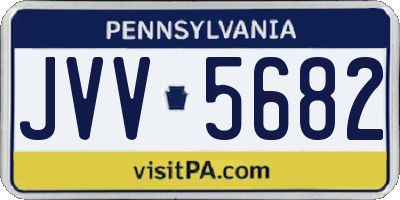 PA license plate JVV5682