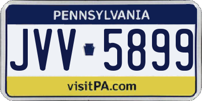 PA license plate JVV5899