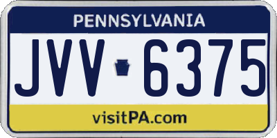 PA license plate JVV6375