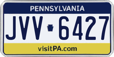 PA license plate JVV6427