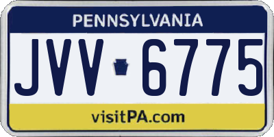 PA license plate JVV6775