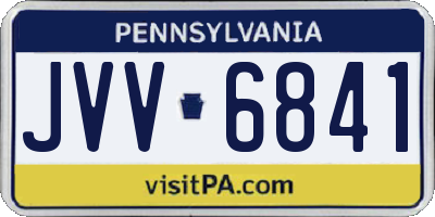 PA license plate JVV6841