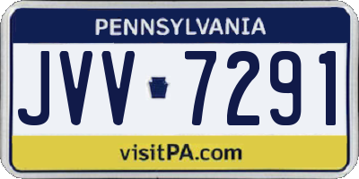 PA license plate JVV7291