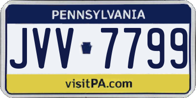 PA license plate JVV7799