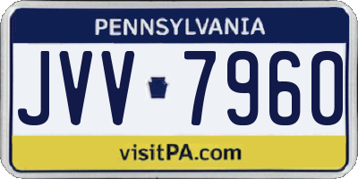 PA license plate JVV7960