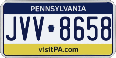 PA license plate JVV8658