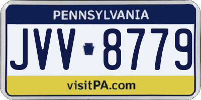 PA license plate JVV8779