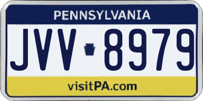 PA license plate JVV8979