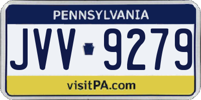 PA license plate JVV9279