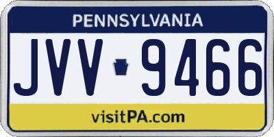 PA license plate JVV9466