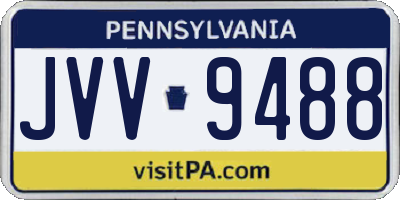 PA license plate JVV9488