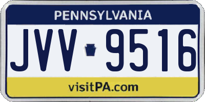 PA license plate JVV9516