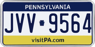 PA license plate JVV9564