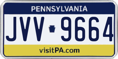 PA license plate JVV9664
