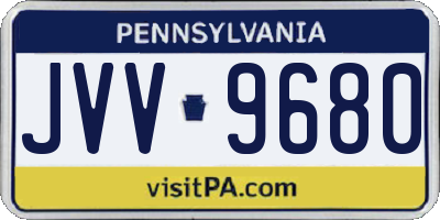 PA license plate JVV9680