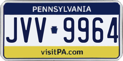 PA license plate JVV9964