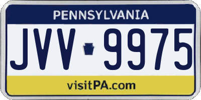 PA license plate JVV9975