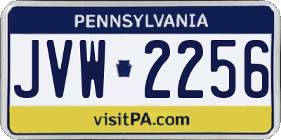 PA license plate JVW2256