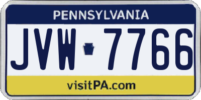 PA license plate JVW7766