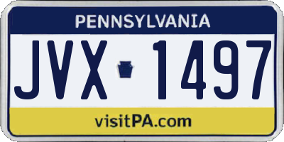 PA license plate JVX1497