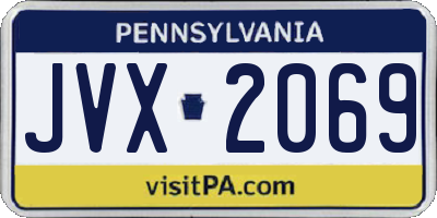 PA license plate JVX2069