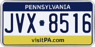 PA license plate JVX8516