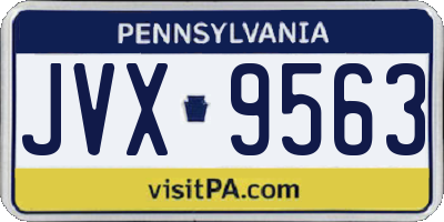 PA license plate JVX9563
