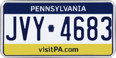 PA license plate JVY4683