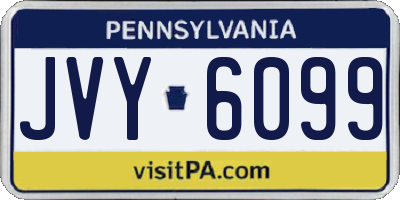PA license plate JVY6099