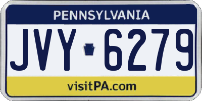 PA license plate JVY6279