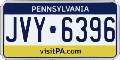 PA license plate JVY6396