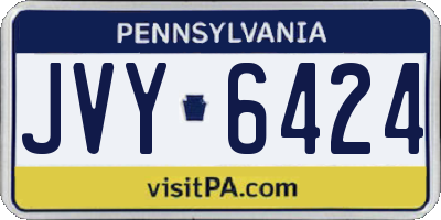 PA license plate JVY6424