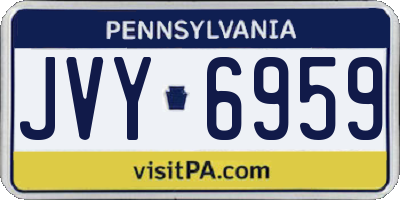 PA license plate JVY6959
