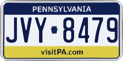 PA license plate JVY8479