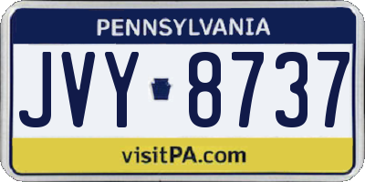PA license plate JVY8737