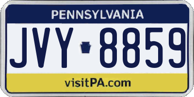 PA license plate JVY8859