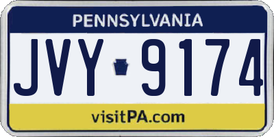 PA license plate JVY9174