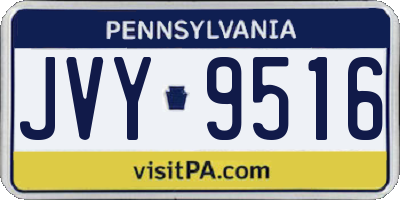 PA license plate JVY9516